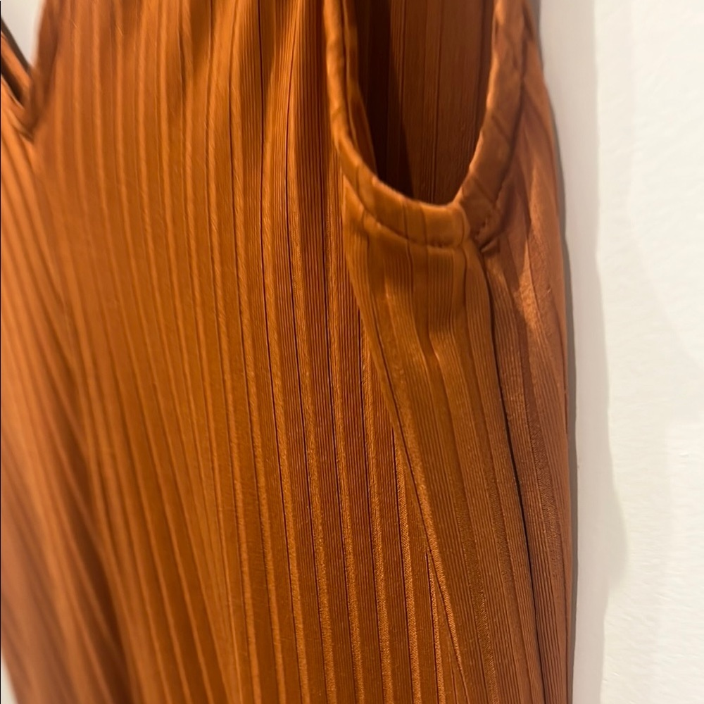 Zara Brown Sleeveless V-Neck Jumpsuit - Picture 6 of 6